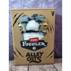 Zuru Fuggler Wide-Eyed Alley Cats Grey White Plush Funny Ugly Monster NEW